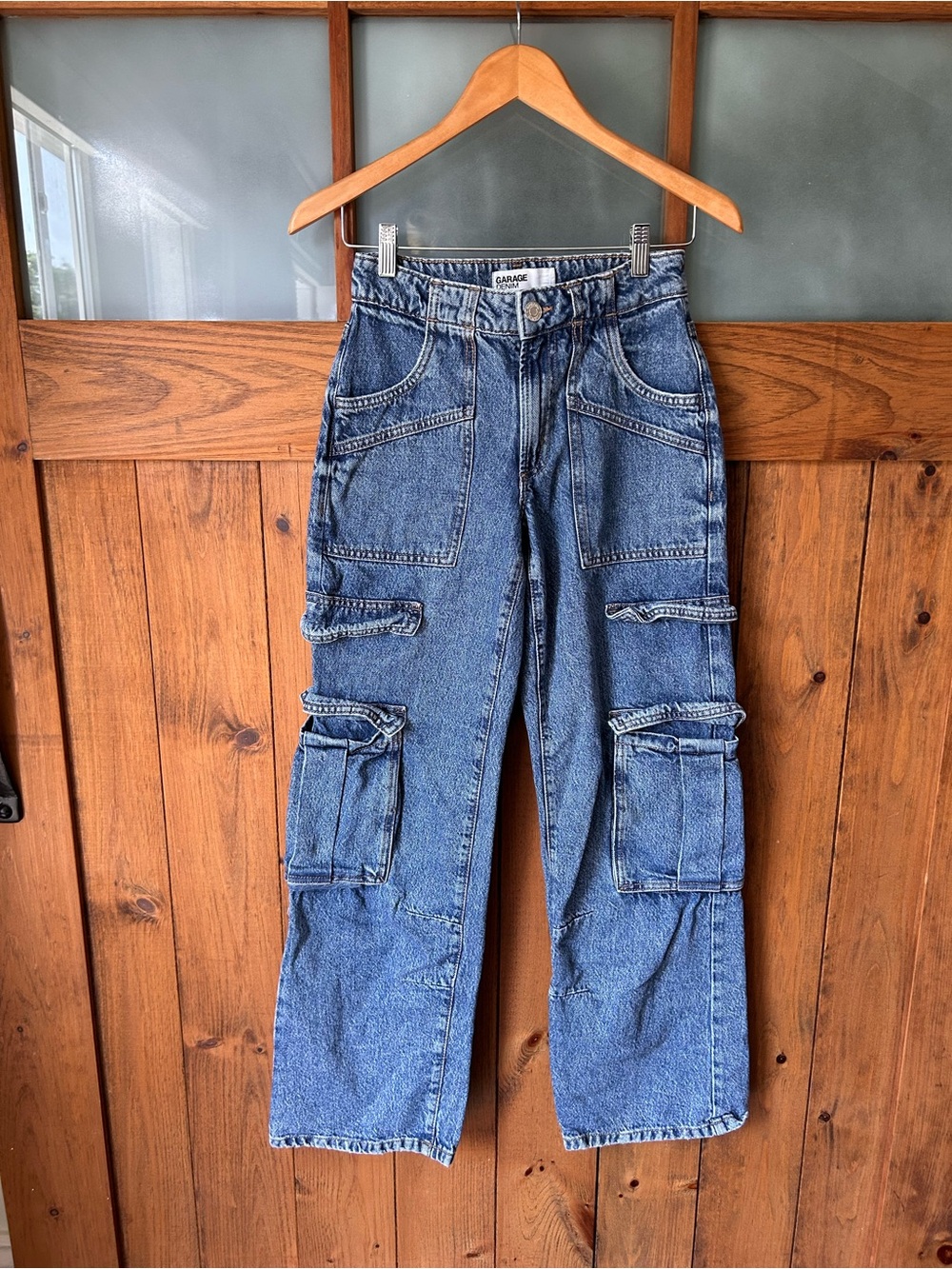 Garage Light Blue Denim Jeans with Contrast Stitching